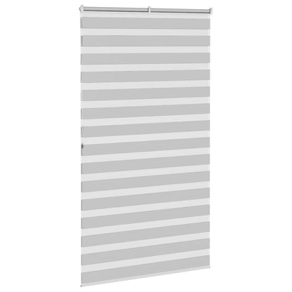 Zebra Blind Light Grey 130x200 cm Fabric Width 125.9 cm Polyester