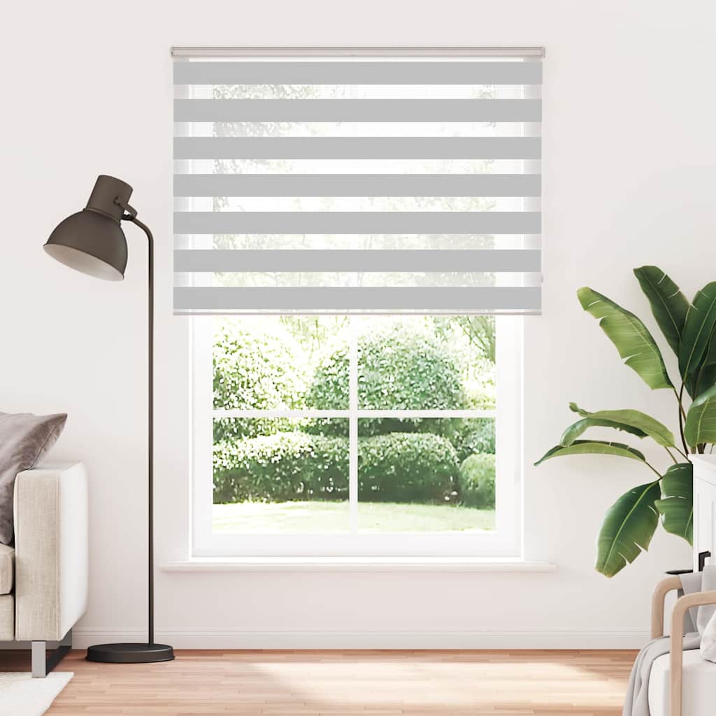 Zebra Blind Light Grey 160x200cm Fabric Width 155.9cm Polyester