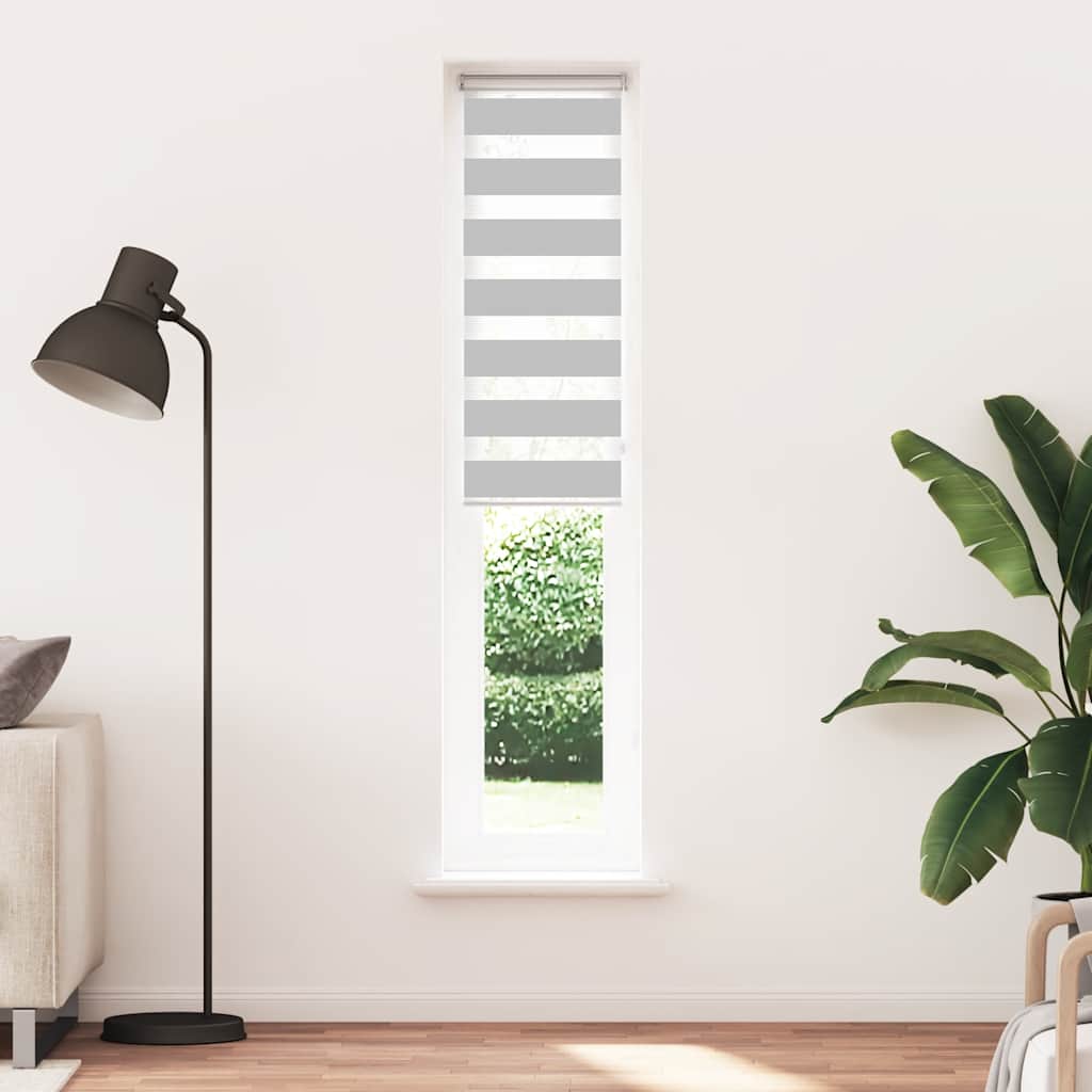 Zebra Blind Light Grey 45x230 cm Fabric Width 40.9 cm Polyester