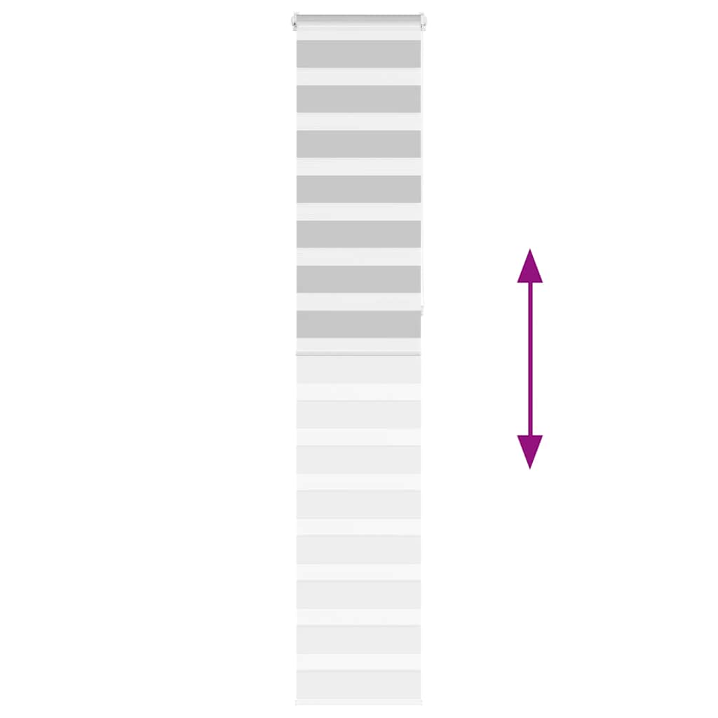 Zebra Blind Light Grey 50x230 cm Fabric Width 45.9 cm Polyester