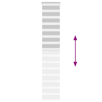 Zebra Blind Light Grey 50x230 cm Fabric Width 45.9 cm Polyester