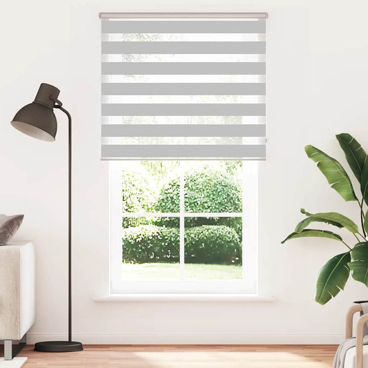 Zebra Blind Light Grey 125x230cm Fabric Width 120.9cm Polyester