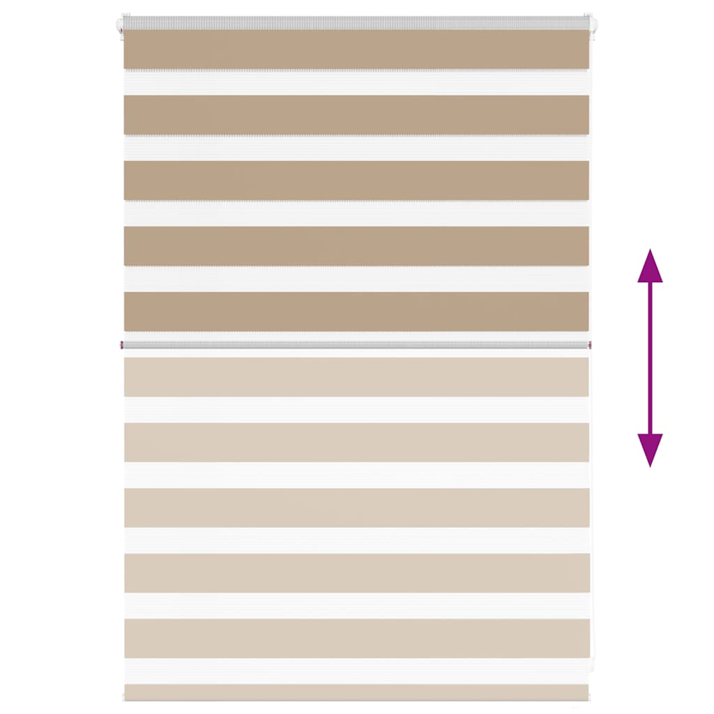 Zebra Blind Sand Brown 100x100 cm Fabric Width 95.9 cm Polyester