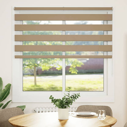 Zebra Blind Sand Brown 140x100 cm Fabric Width 135.9 cm Polyester
