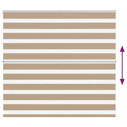 Zebra Blind Sand Brown 160x100 cm Fabric Width 155.9 cm Polyester