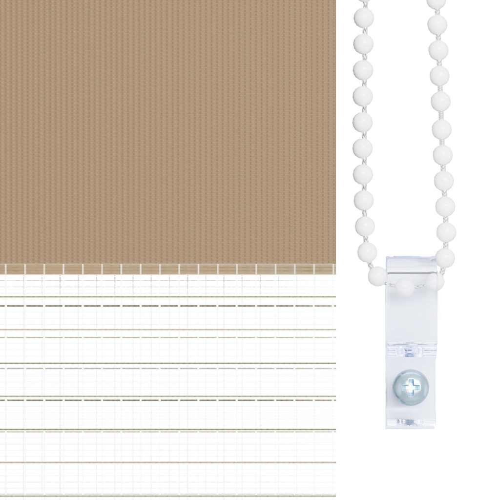 Zebra Blind Sand Brown 160x100 cm Fabric Width 155.9 cm Polyester