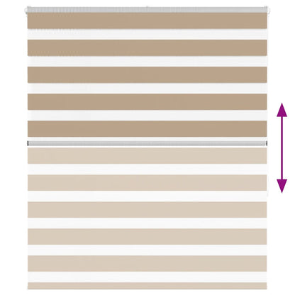 Zebra Blind Sand Brown 120x150 cm Fabric Width 115.9 cm