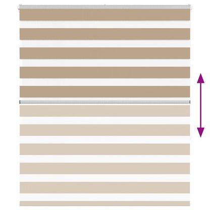 Zebra Blind Sand Brown 135x150 cm Fabric Width 130.9 cm Polyester