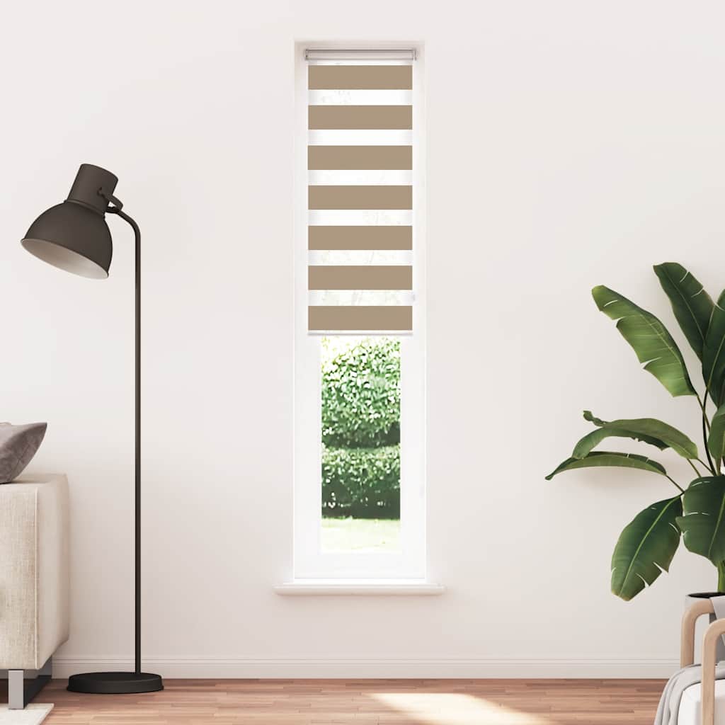 Zebra Blind Sand Brown 40x200 cm Fabric Width 35.9 cm Polyester