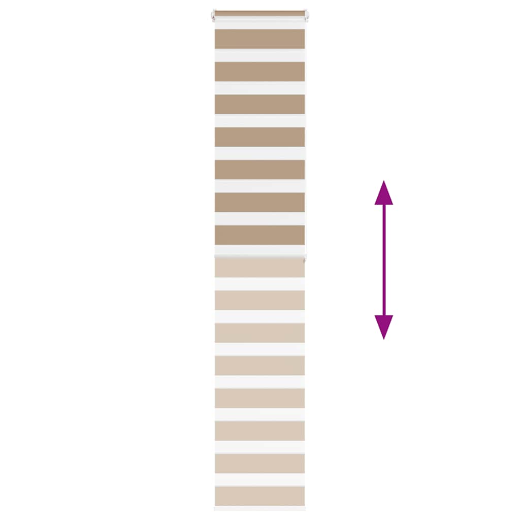 Zebra Blind Sand Brown 50x200 cm Fabric Width 45.9 cm Polyester