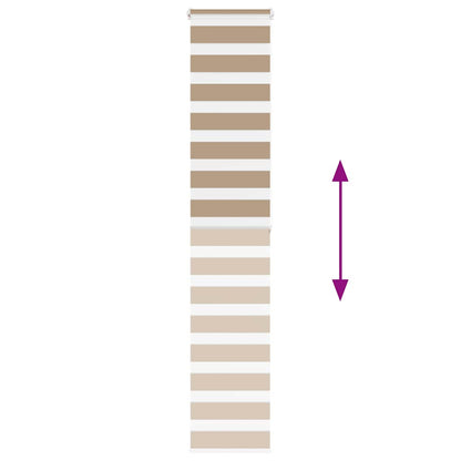 Zebra Blind Sand Brown 50x200 cm Fabric Width 45.9 cm Polyester