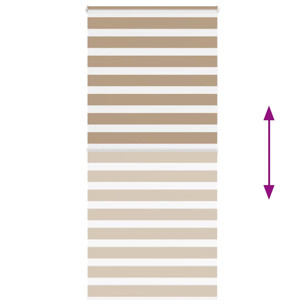 Zebra Blind Sand Brown 95x200 cm Fabric Width 90.9 cm Polyester
