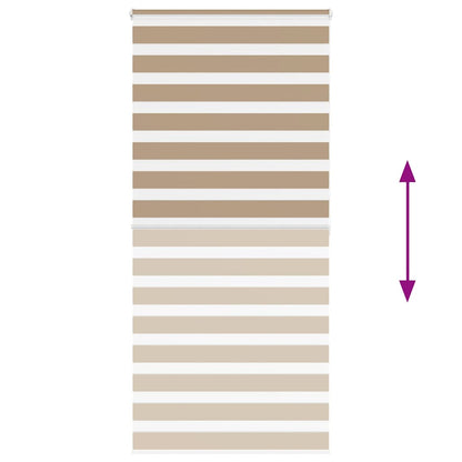 Zebra Blind Sand Brown 95x200 cm Fabric Width 90.9 cm Polyester