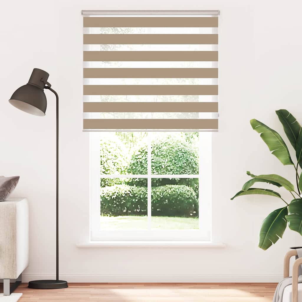 Zebra Blind Sand Brown 130x200 cm Fabric Width 125.9 cm Polyester