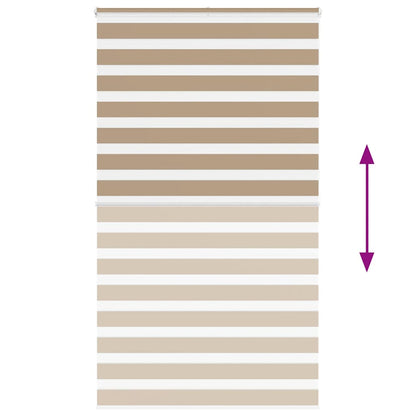 Zebra Blind Sand Brown 130x200 cm Fabric Width 125.9 cm