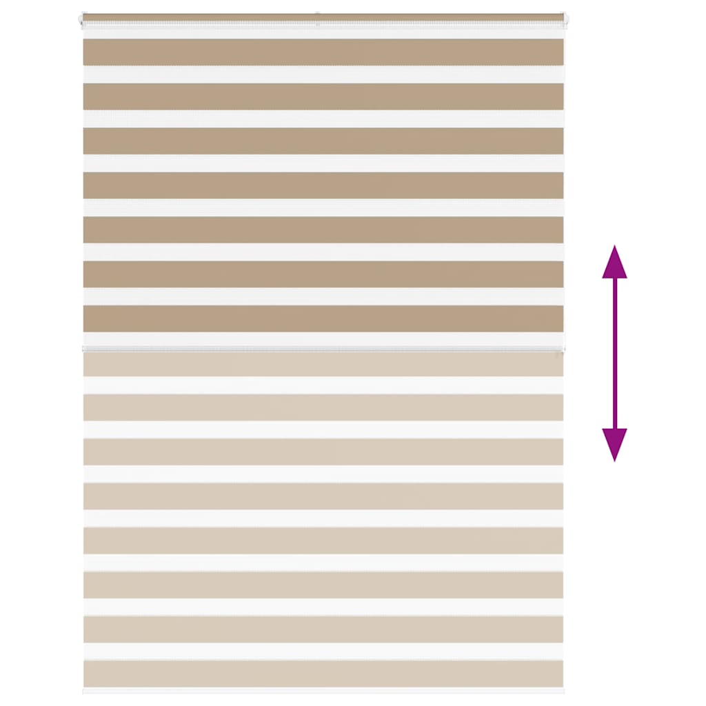 Zebra Blind Sand Brown 155x200 cm Fabric Width 150.9 cm
