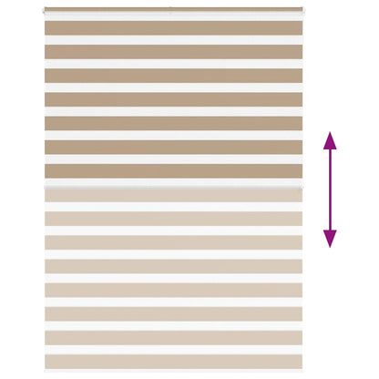 Zebra Blind Sand Brown 165x200 cm Fabric Width 160.9 cm