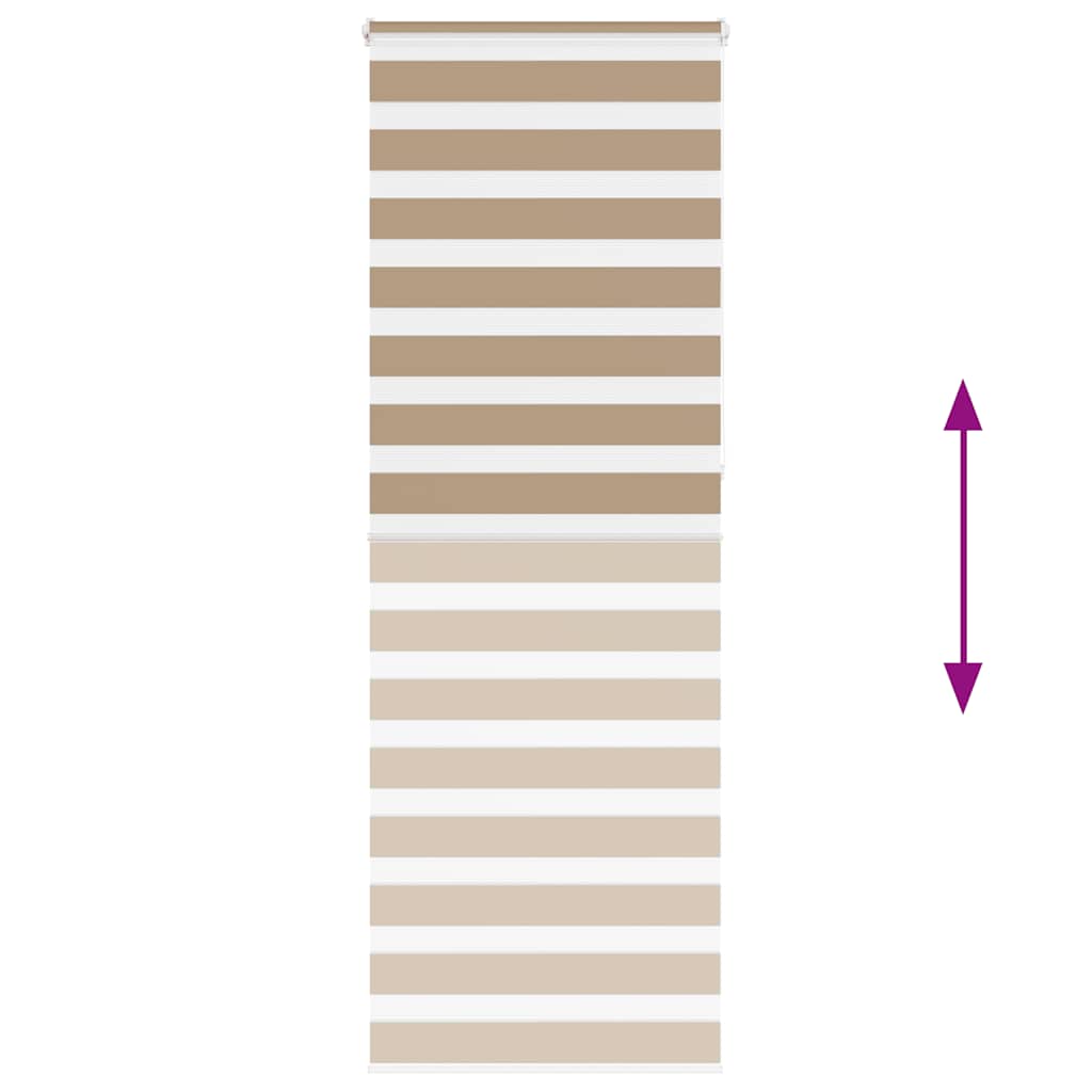 Zebra Blind Sand Brown 75x230 cm Fabric Width 70.9 cm Polyester