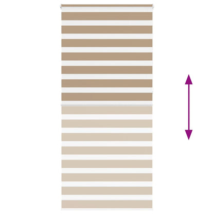 Zebra Blind Sand Brown 95x230 cm Fabric Width 90.9 cm Polyester