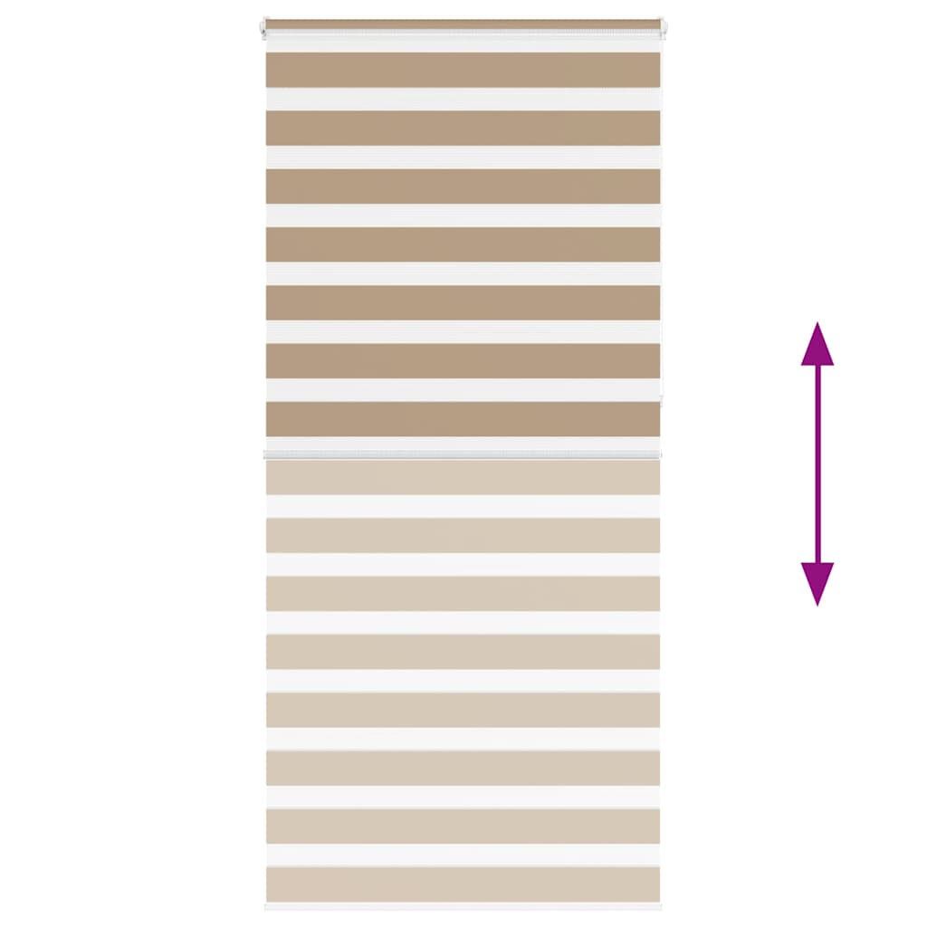 Zebra Blind Sand Brown 110x230 cm Fabric Width 105.9 cm Polyester