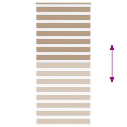 Zebra Blind Sand Brown 110x230 cm Fabric Width 105.9 cm Polyester