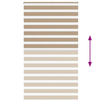 Zebra Blind Sand Brown 130x230 cm Fabric Width 125.9 cm Polyester
