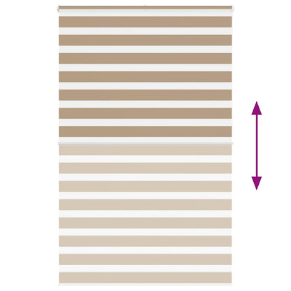 Zebra Blind Sand Brown 145x230 cm Fabric Width 140.9 cm Polyester