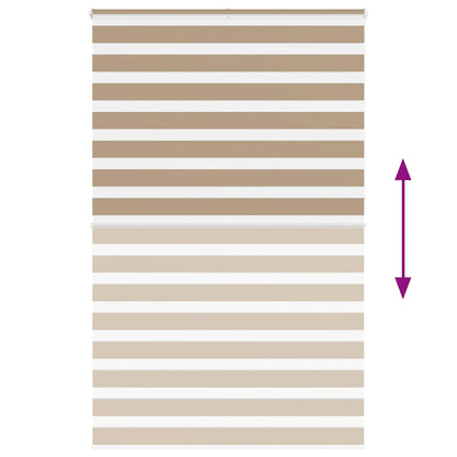 Zebra Blind Sand Brown 150x230 cm Fabric Width 145.9 cm Polyester