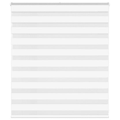 Zebra Blind White 125x100 cm Fabric Width 120.9 cm Polyester