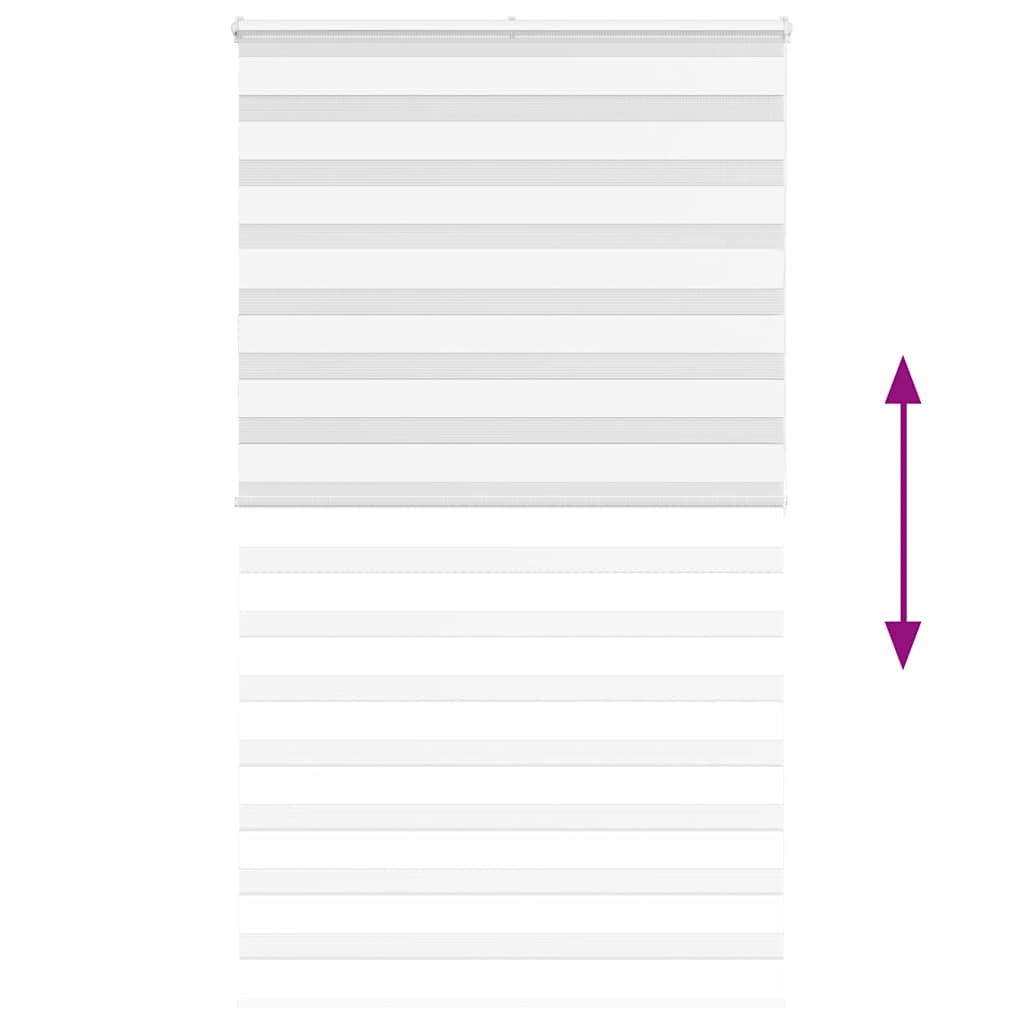 Zebra Blind White 120x200 cm Fabric Width 115.9 cm Polyester