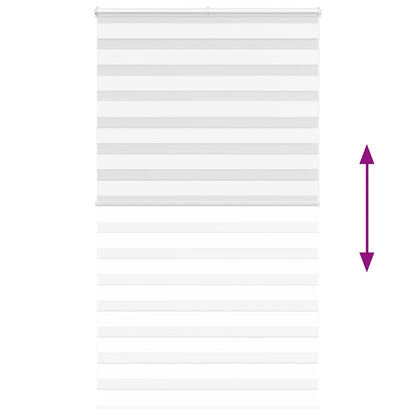 Zebra Blind White 120x200 cm Fabric Width 115.9 cm Polyester
