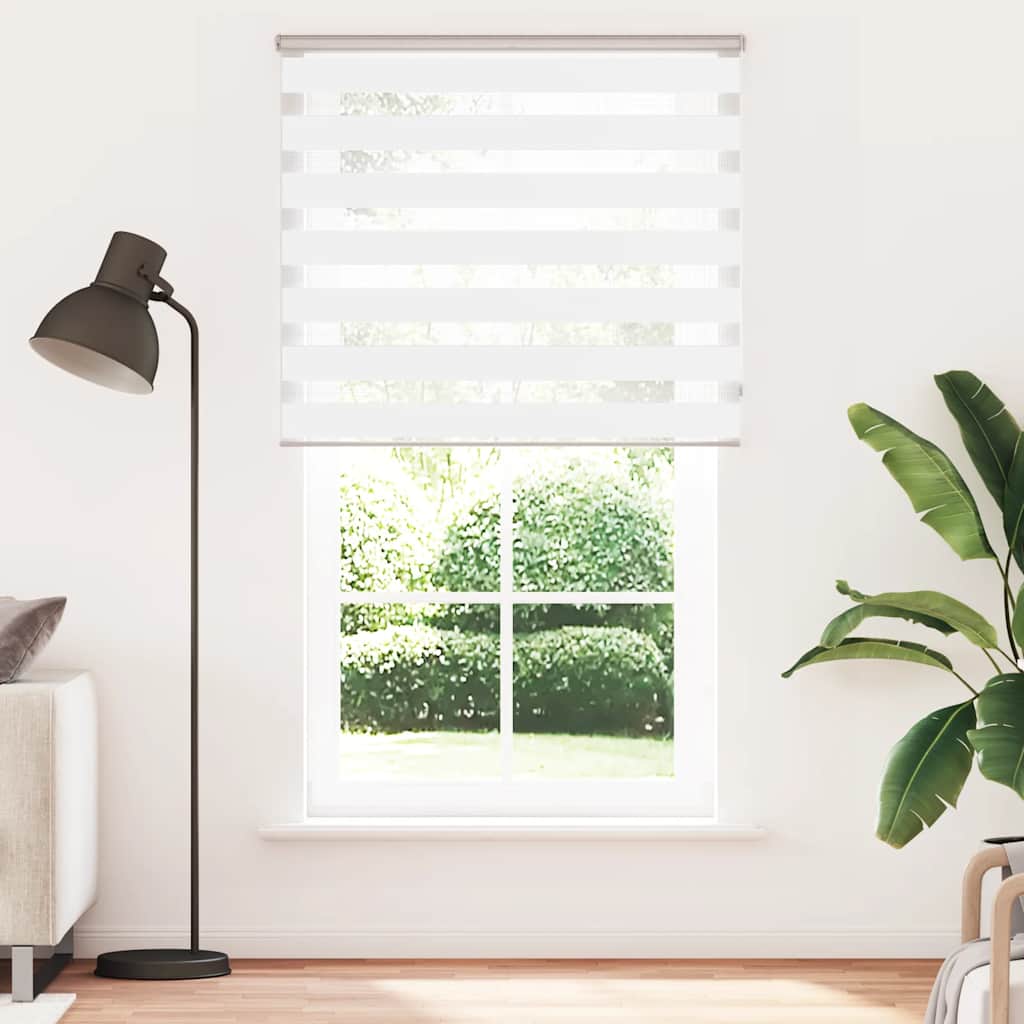 Zebra Blind White 120x230 cm Fabric Width 115,9 cm Polyester