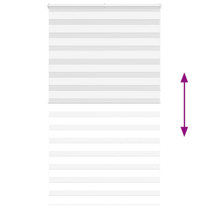 Zebra Blind White 120x230 cm Fabric Width 115,9 cm Polyester