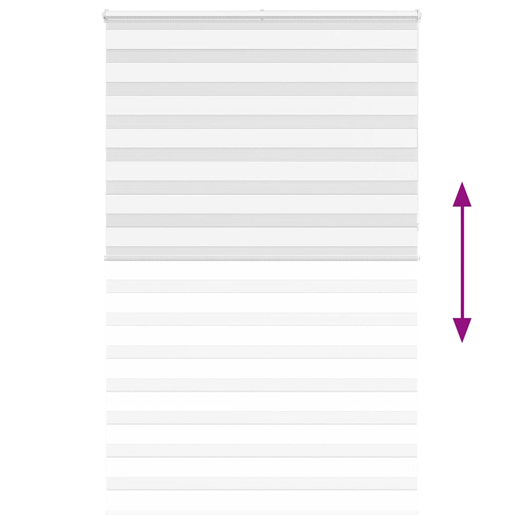 Zebra Blind White 140x230 cm Fabric Width 135.9 cm Polyester