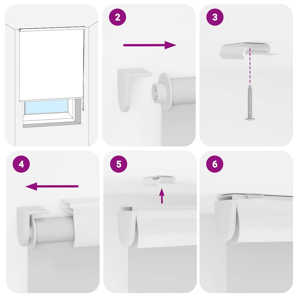 Shower Roller Blind with Cassette 60x240 cm Fabric Width 56 cm