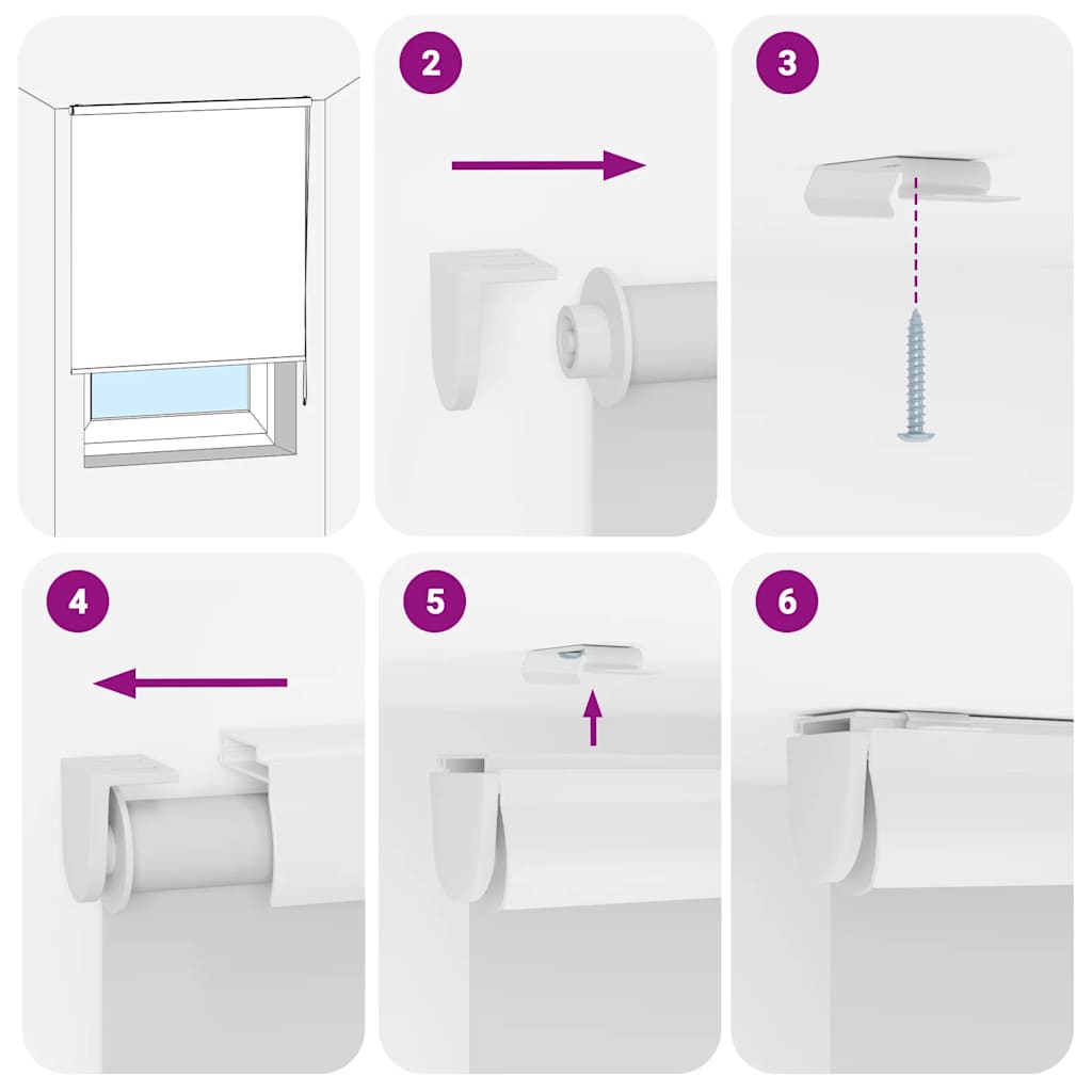 Shower Roller Blind with Cassette 110x240 cm Fabric Width 106 cm