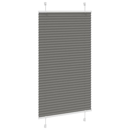 Pleated Blind Anthracite 80x100 cm Fabric Width 79.4 cm Polyester