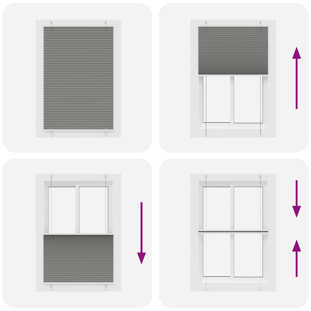 Pleated Blind Anthracite 95x100 cm Fabric Width 94.4 cm Polyester