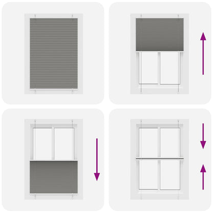 Pleated Blind Anthracite 95x100 cm Fabric Width 94.4 cm Polyester