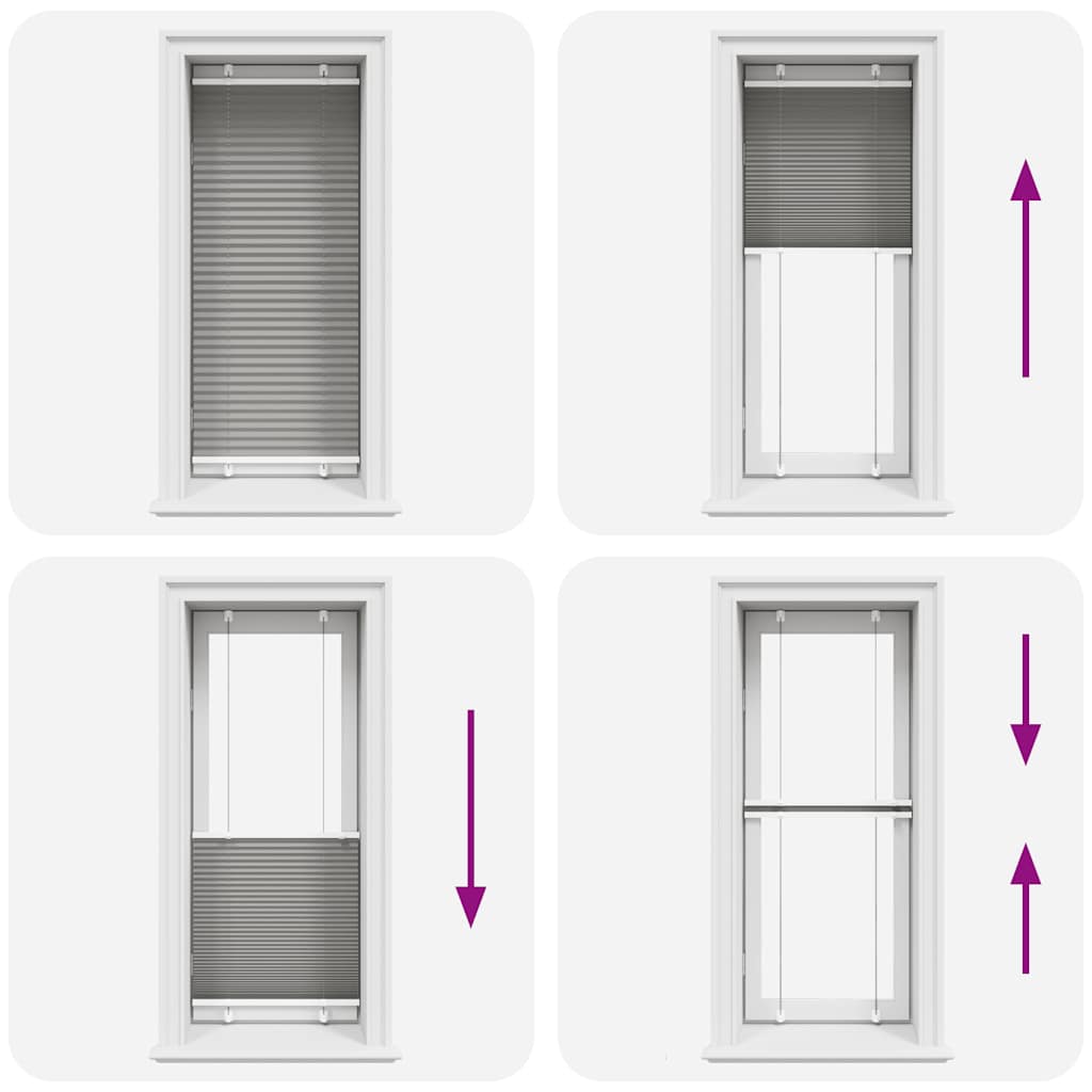 Pleated Blind Anthracite 60x150 cm Fabric Width 59.4 cm Polyester