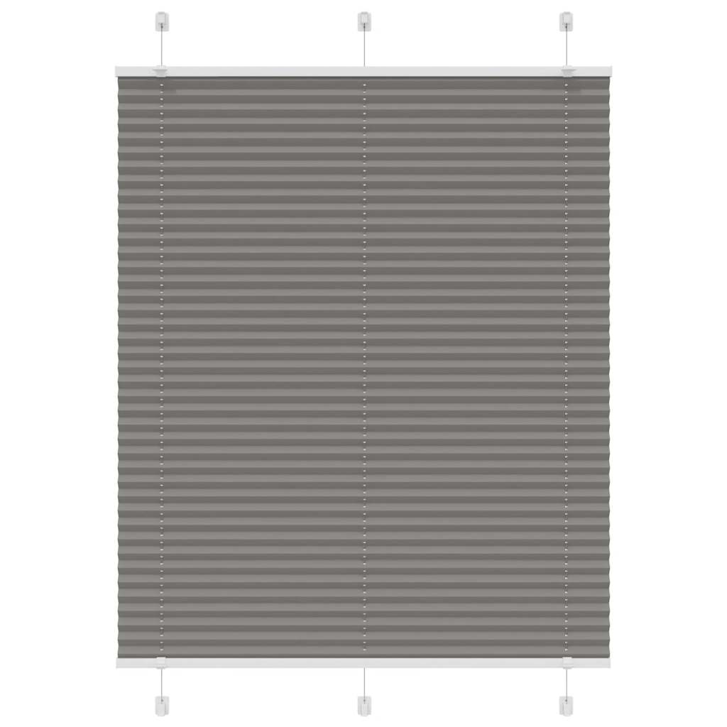 Pleated Blind Anthracite 105x150 cm Fabric Width 104.4 cm Polyester
