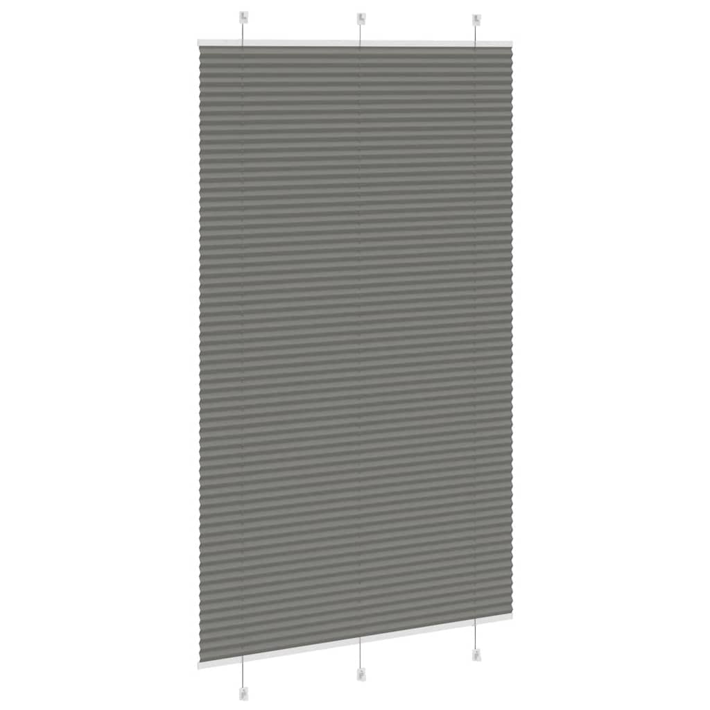 Pleated Blind Anthracite 120x200 cm Fabric Width 119.4 cm Polyester