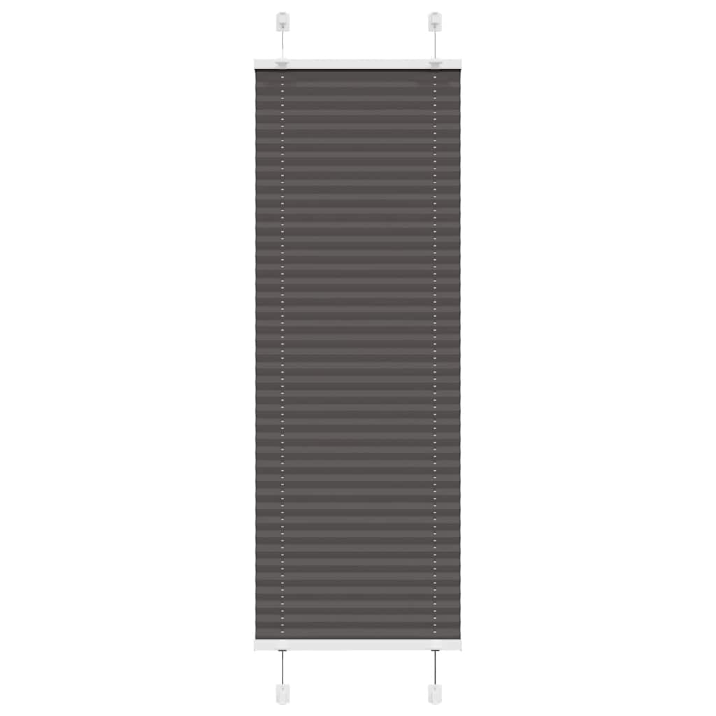 Pleated Blind Black 45x100 cm Fabric Width 44.4 cm Polyester