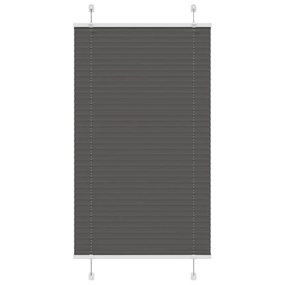 Pleated Blind Black 75x100 cm Fabric Width 74.4 cm Polyester