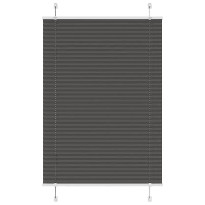 Pleated Blind Black 95x100 cm Fabric Width 94.4 cm Polyester