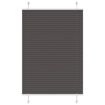 Pleated Blind Black 100x100 cm Fabric Width 99.4 cm Polyester