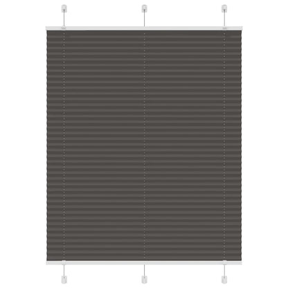 Pleated Blind Black 105x100 cm Fabric Width 104.4 cm Polyester