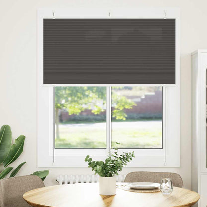 Pleated Blind Black 115x100 cm Fabric Width 114.4 cm Polyester