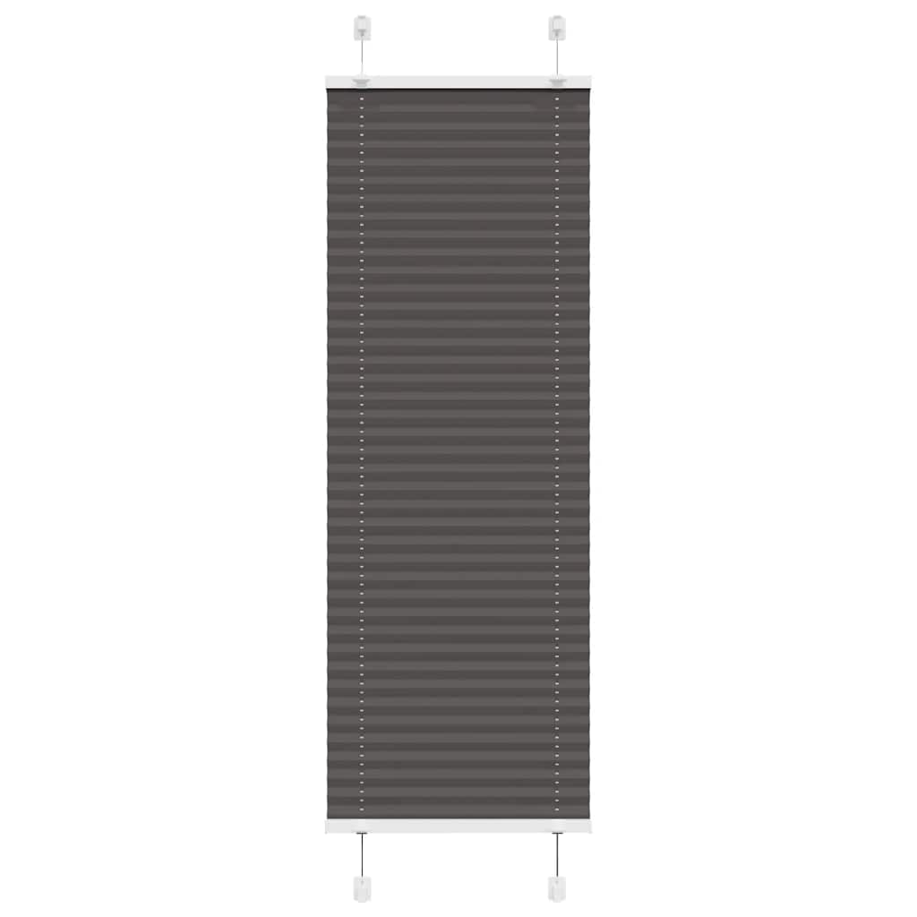 Pleated Blind Black 45x150 cm Fabric Width 44.4 cm Polyester