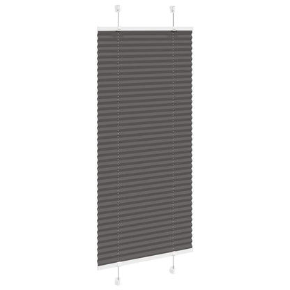 Pleated Blind Black 55x150 cm Fabric Width 54.4 cm Polyester